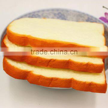 High quality soft fake toast bread model with cream smell for shop display