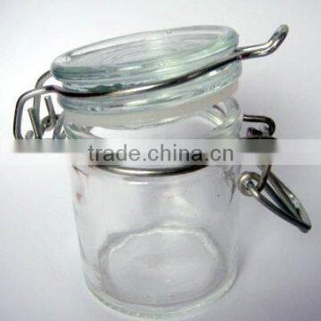 glass candy jar crystal glass jar with glass lid