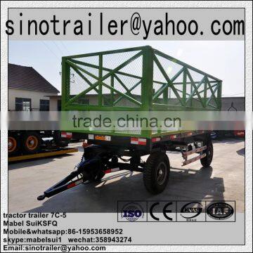 light duty 4 wheels utility tractor dump silage trailer