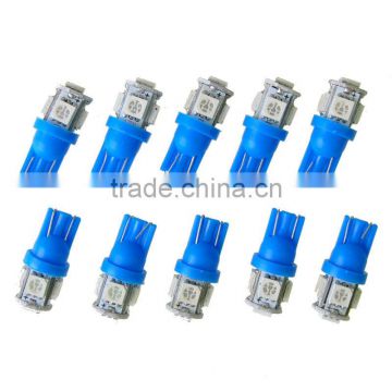 Online Shopping 10Pcs one Pack T10 Wedge 5-SMD 5050 LED Car Light bulbs 192 168 194 2825 W5W DC 12V Blue Color Light