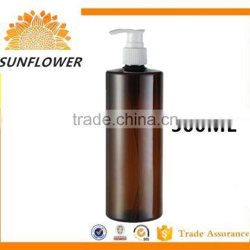 2016 plastic amber square pet bottle for shampoo 500mL SF-06-2