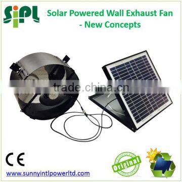 SUNNY FAN 14'' 15W Small Size Wall Mounted Solar Panel Powered Air Ventilation Attic Gable Fan photo-3