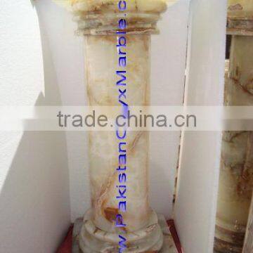 WHITE ONYX PEDESTALS