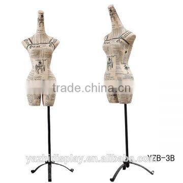 Fashion Printing Paper Dress Form Slender Neck Torso Female Mannequins photo-2