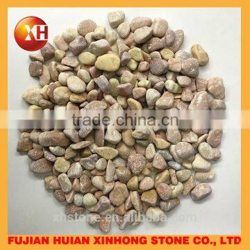 2016 New Style Pink and yellow mixed pebbles stone