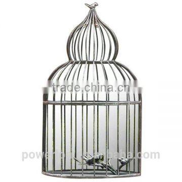 POWERLON Ornate Birdcage Iron Garden Mirror Totally Unique Outdoor Decoration