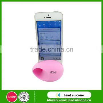 Promotional Custom Logo Silicone Phone Amplifier Speaker Stand for IPhone photo-2