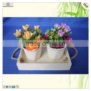 Sale Handles Large Space S/3 Plywood Wooden Pallets Tray photo-3