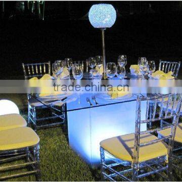 Good quality tiffany crystal chair transparent plastic chair