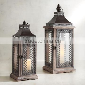 Material Wood Lantern For Decoration | Antique Wooden Lantern