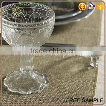 Burlap Table Runne of Wedding With Sewed Edge photo-3