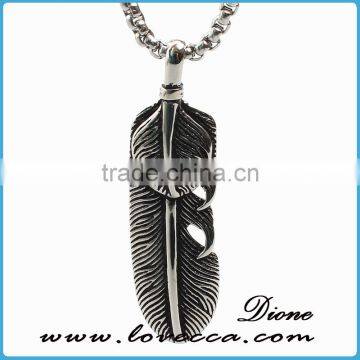 Dainty Simple Gold 925 Sterling Silver Feather Pendant Neckalce photo-4