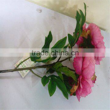 SJ20170052 Artificial Pink Fabric Peony Flower for Indoor Decoration photo-3
