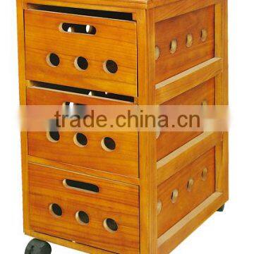 New Style High Quality and Good Price Wooden Cabinet With Wheels photo-2