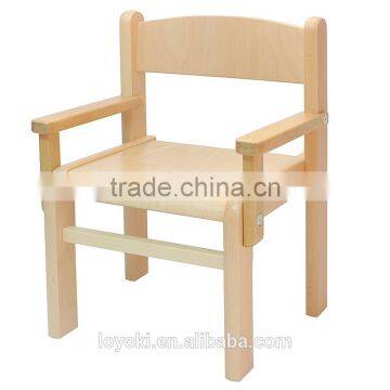 Children's Furniture Solid Beech Wood Child Chair Children's Chairs With Armrests Natural Varnish Kid Chair photo-2