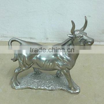 Polyresin bull sculpture