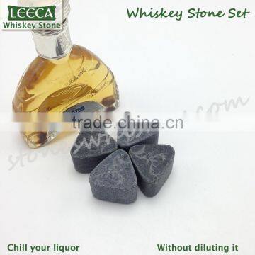 Customized whiskey stones triangle/ whiskey stones engraved/ logo ice cube