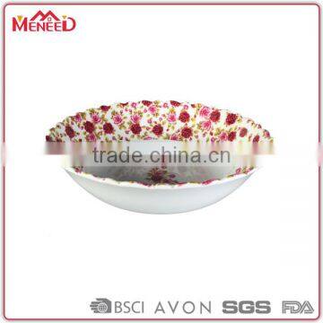 LFGB Certificated Personlaized Roses Decorative Large Melamine Party Bowl photo-2