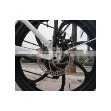 20 Inch CE Electric Bicycle Aluminum Alloy Suspension Fork Folding Electric Bike With One-piece Aluminum Alloy Wheel photo-6