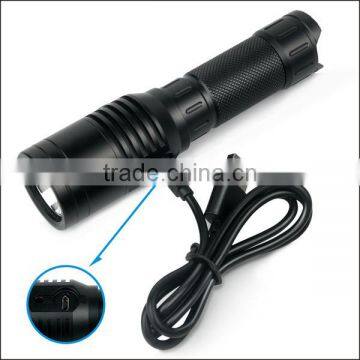 Uniquefire 1602 1000 lumens USB rechargeable LED flashlight