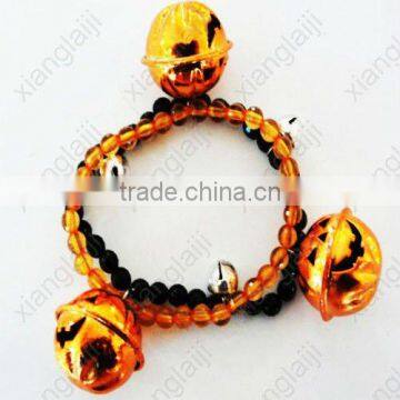 halloween orange & black bead pumpkin bracelet