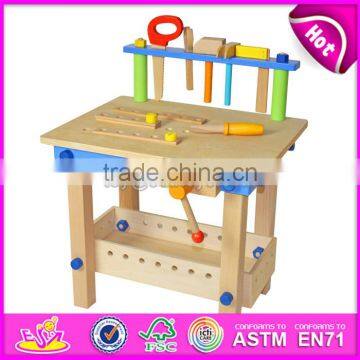 Best educational assemble tools wooden toy tool bench for children W03D043