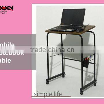 Workstation Steel Frame Rolling Computer Desk With Silding Keyboard Shelf photo-5