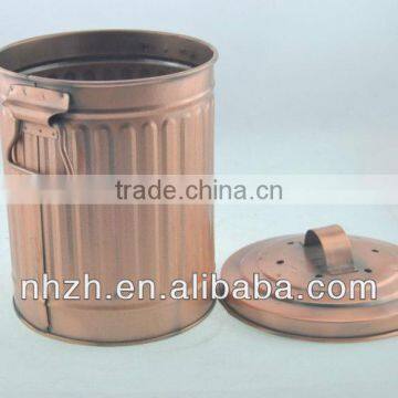 Metal Colored Trash Can Painting Colored Trash Can With Lid photo-2