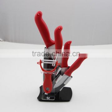 Red Handle Knives Set Ceramic Knives