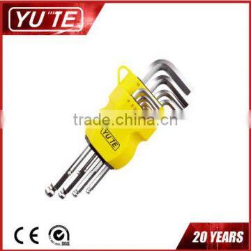 2017 Yute 9PCS long arm ball point allen key with good quality&screw allen key
