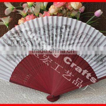 Chinese style ink painting hand bamboo fan
