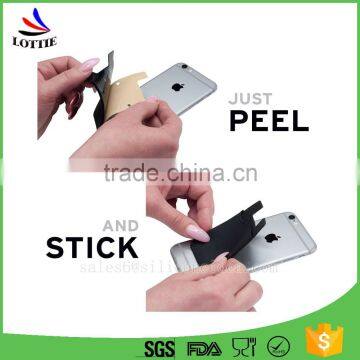 New Design Silicone Mobile Phone Card Pocket With Stand Holder From China photo-2