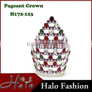 Crystal Fashion Wedding Crowns Headband In Green And Red Color