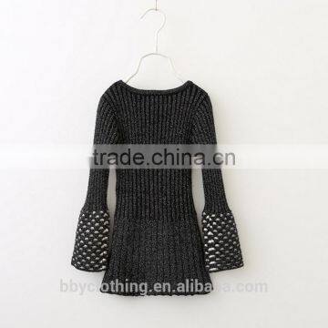 New Fashion Europe Style Dress for Girls Knitted Maxi Dresses Long Dresses photo-6