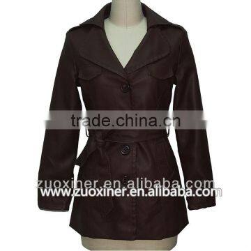 2014 long leather jacket for women wholesale