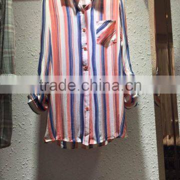 GZY Fitness Women Shirt Stock Linen Fabric Thailand Design 2017 High Quality Cheap Mixed