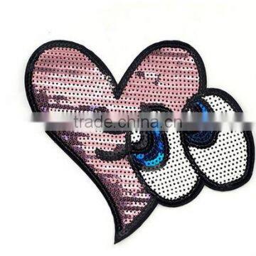 Fashion Design Bling Reversible Sequin Designs Embroidery Patch for Garment photo-3
