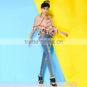 HOYUGO 2015 Two Color Fancy Fashion Top Women Frock Top photo-5