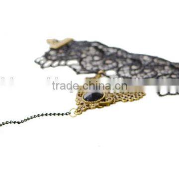 Handcraft Lace Bracelet Ring Sets With Rhinestones Fashion Palace National Jewelry Sets photo-3