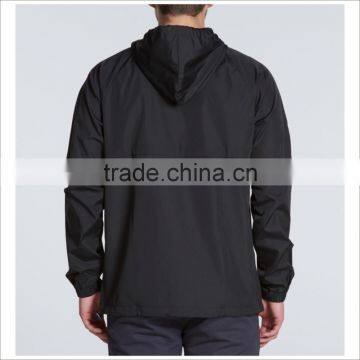 Custom Zip-up Hooded Windbreaker Adjustable Drawcord Pullover Windbreaker photo-2