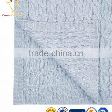100% Cashmere Knitted Wholesale Baby Blanket photo-4