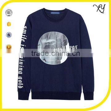 2017 Custom Wholesale Clothing Mens Printed Crewneck Mens Sweat Shirt French Terry Sweatshirt photo-2
