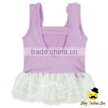 Kids Purple Ruffle Diaper Little Girl Breathable Cotton Swimwear Beach Shorts photo-3