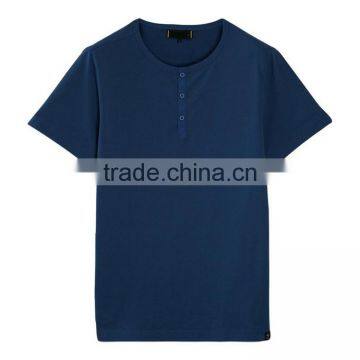China Wholesale Cheap Fancy Design t Shirt Men Reversible T-shirt With Button photo-2