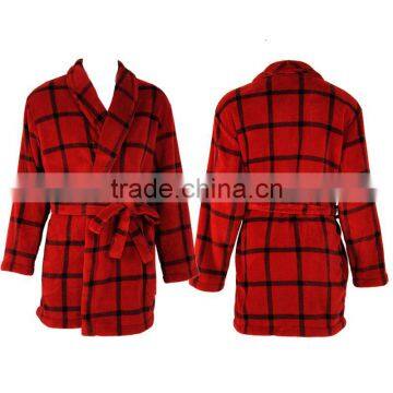 new design 100% polyester ladies winter nightwear merino wool bathrobe woolen