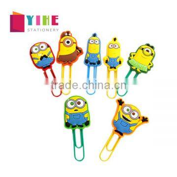 PVC paper clip planner customizable Minions shape clip planner accessories