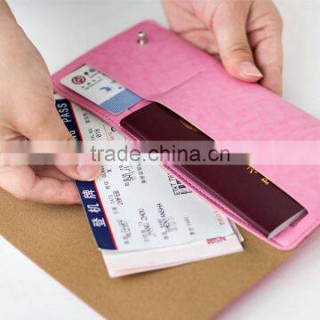 Large Capacity Multifunctional Card Bag PU Leather Passport Storage Handbag Customized Logo photo-3