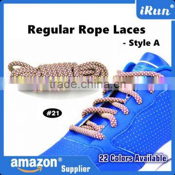 Yellow Purple Sneaker Boot Hiker Round Laces Strings For Runners - Rope Shoelaces In Stock - Accept Custom - 22 Colors Available