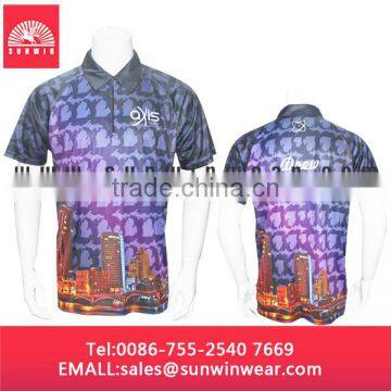 Custom Factory Price Mens 100% Polyester Tripe Polo Shirt photo-5