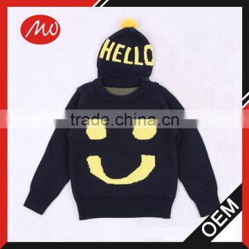 Big children's Open Hole crochet Sweater patterns with Matching Hat